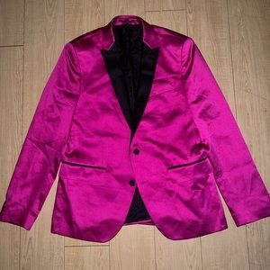 ASOS Men's New Year Eve Pink Sateen Tuxedo Blazer